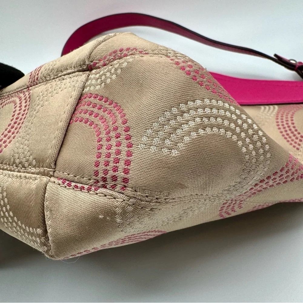 Coach Ashley Signature Op Art Shoulder Bag | Good Used Condition